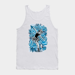 Ballet Flower - 003 - Blue Tank Top